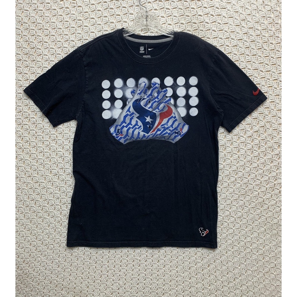 Nike‎ Houston Texans NFL T Shirt Mens Large Short Sleeve Blue Football Shirt